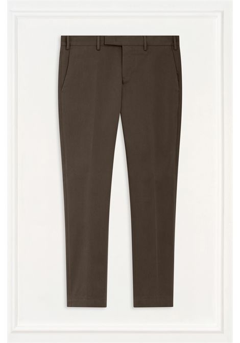 PT Torino Pantaloni Skinny Dieci in Gabardina Stretch Fango Uomo PT TORINO | Pantaloni | CO-ASX0Z00FWD0155